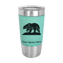 Load image into Gallery viewer, 20oz Faux Leather Tumbler Mug, Polar Bear, Personalized Engraving Included - LaserGram Custom Engraved Gifts
