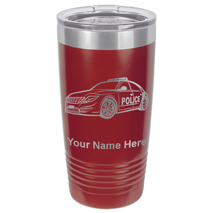 20oz Vacuum Insulated Tumbler Mug, Police Car, Personalized Engraving Included