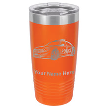 Load image into Gallery viewer, 20oz Vacuum Insulated Tumbler Mug, Police Car, Personalized Engraving Included
