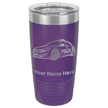 Load image into Gallery viewer, 20oz Vacuum Insulated Tumbler Mug, Police Car, Personalized Engraving Included
