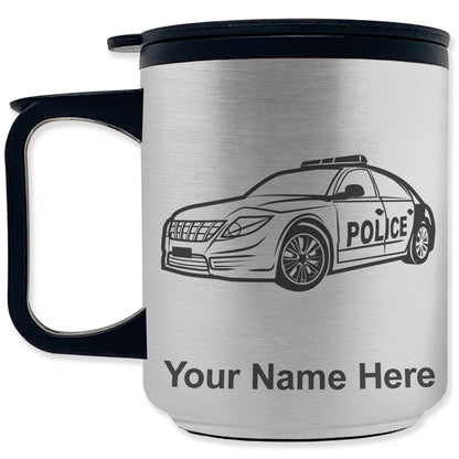 Coffee Travel Mug, Police Car, Personalized Engraving Included