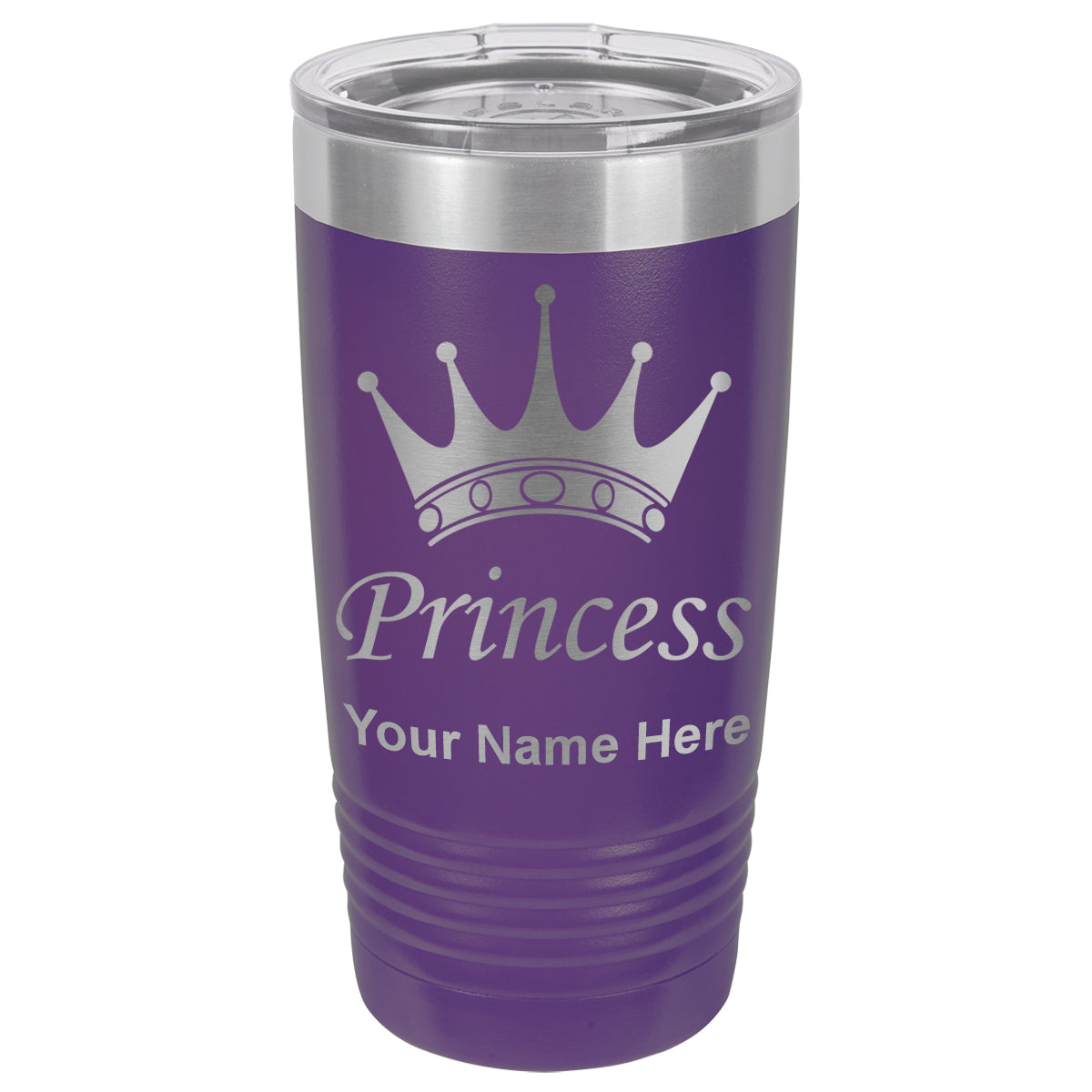 20oz Vacuum Insulated Tumbler Mug, Princess Crown, Personalized Engraving Included