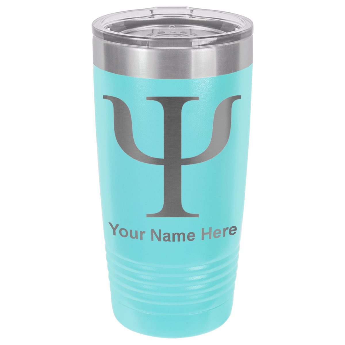 20oz Vacuum Insulated Tumbler Mug, Psi Symbol, Personalized Engraving Included