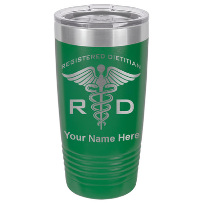 20oz Vacuum Insulated Tumbler Mug, RD Registered Dietitian, Personalized Engraving Included