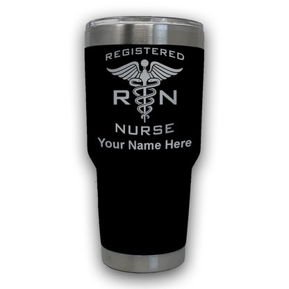 LaserGram 30oz Tumbler Mug, RN Registered Nurse, Personalized Engraving Included