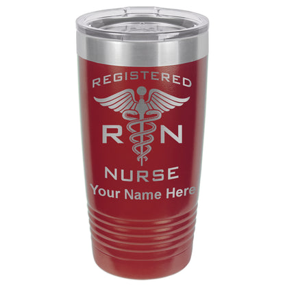 20oz Vacuum Insulated Tumbler Mug, RN Registered Nurse, Personalized Engraving Included