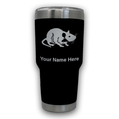 LaserGram 30oz Tumbler Mug, Rat, Personalized Engraving Included