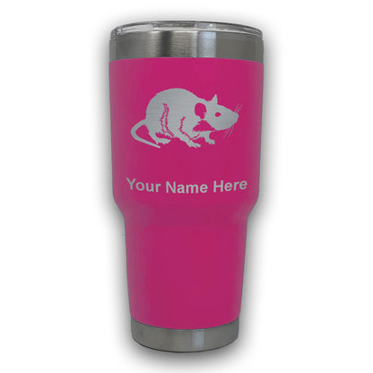 LaserGram 30oz Tumbler Mug, Rat, Personalized Engraving Included