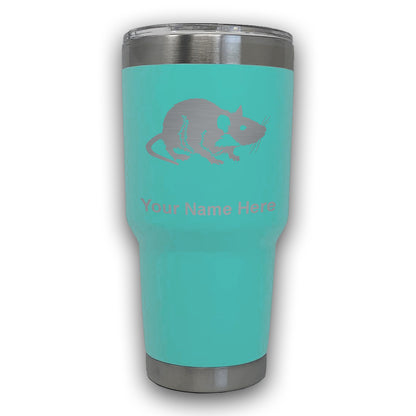 LaserGram 30oz Tumbler Mug, Rat, Personalized Engraving Included