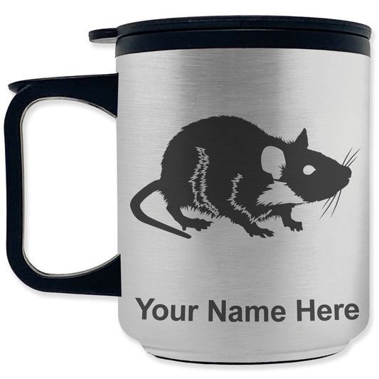 Coffee Travel Mug, Rat, Personalized Engraving Included