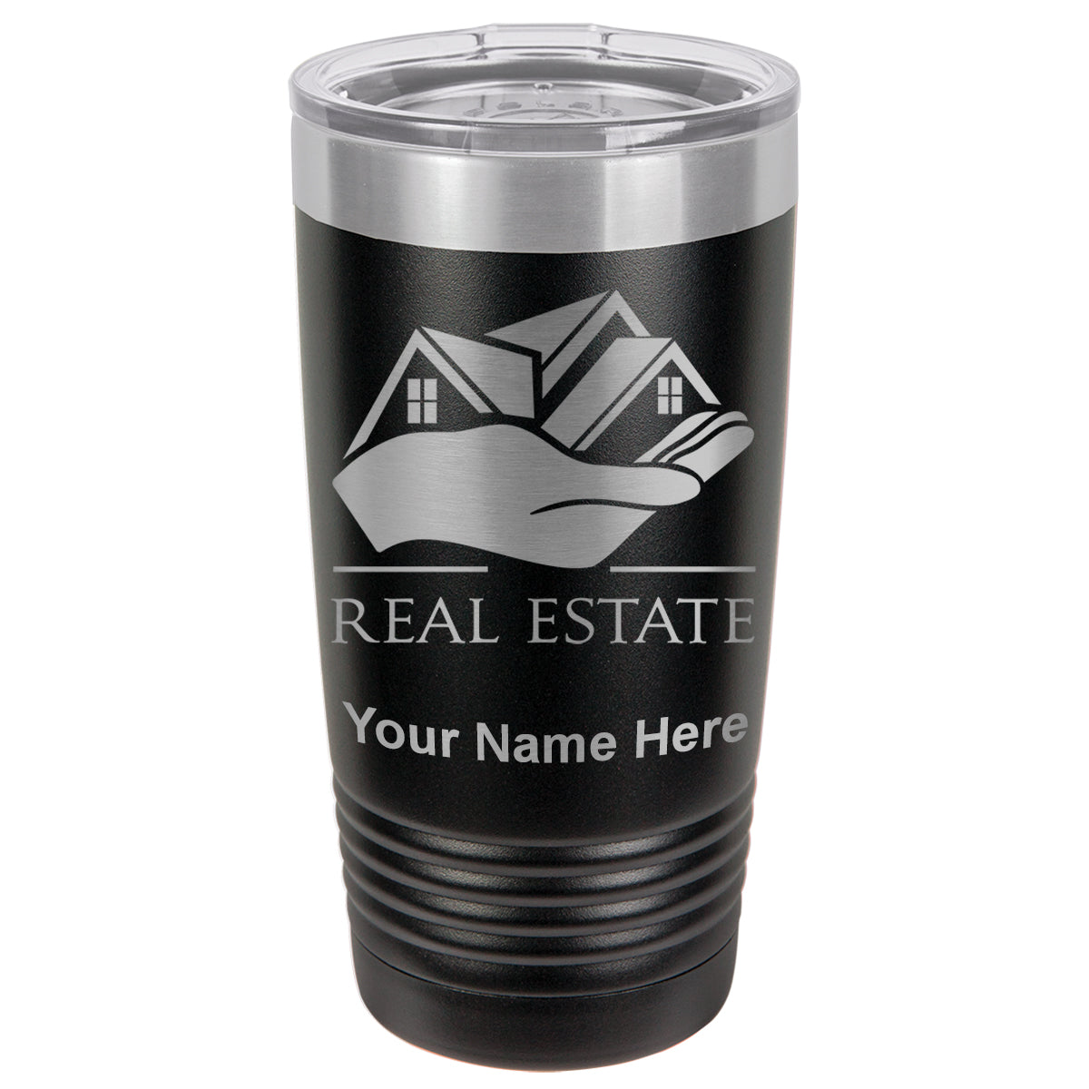 20oz Vacuum Insulated Tumbler Mug, Real Estate, Personalized Engraving Included