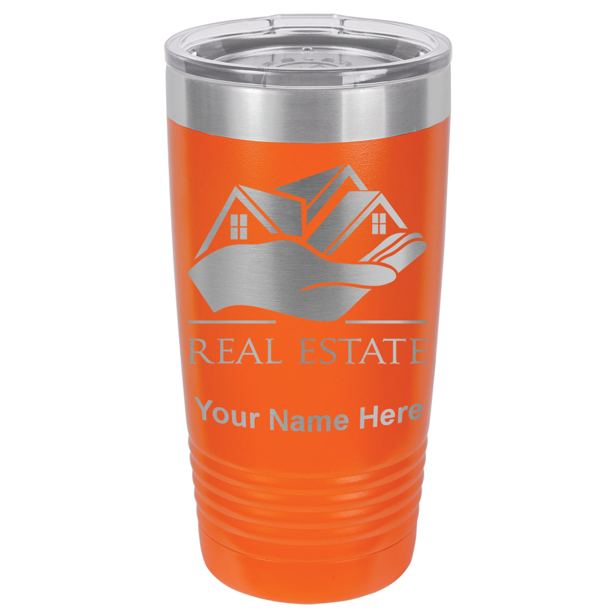 20oz Vacuum Insulated Tumbler Mug, Real Estate, Personalized Engraving Included