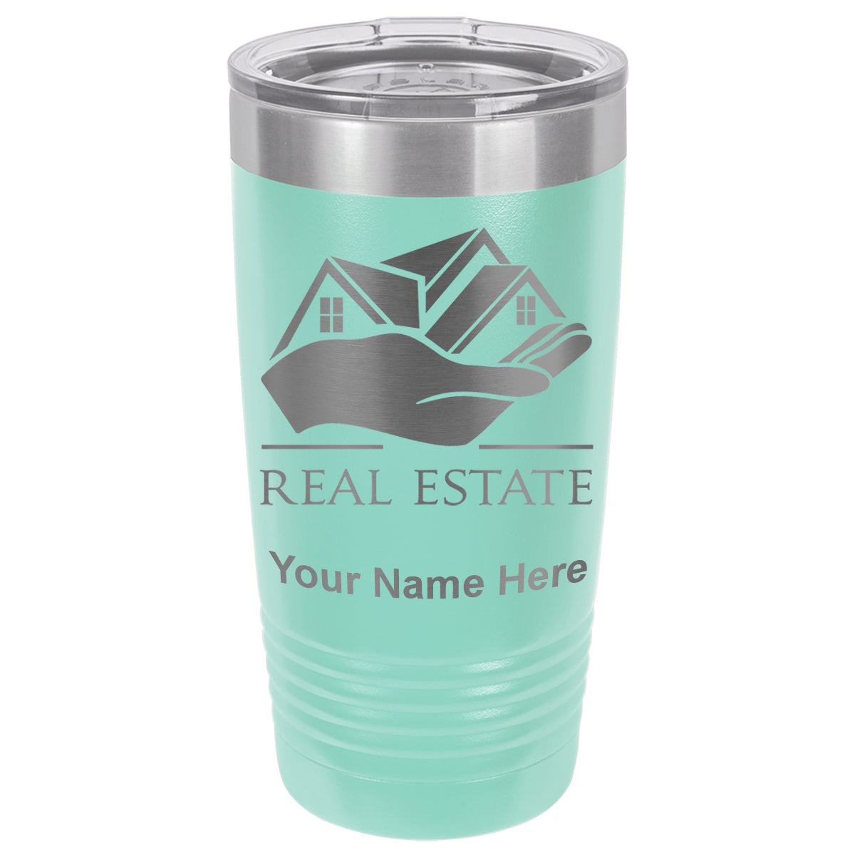 20oz Vacuum Insulated Tumbler Mug, Real Estate, Personalized Engraving Included