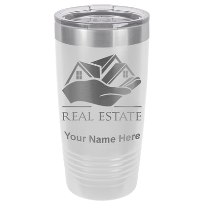20oz Vacuum Insulated Tumbler Mug, Real Estate, Personalized Engraving Included