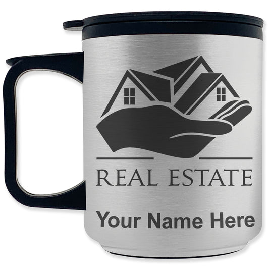 Coffee Travel Mug, Real Estate, Personalized Engraving Included