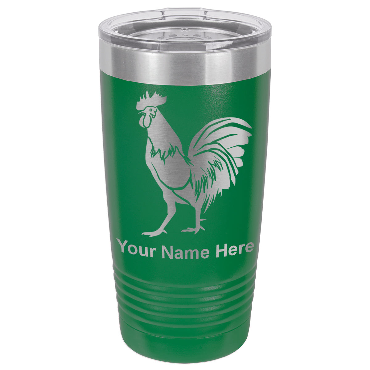 20oz Vacuum Insulated Tumbler Mug, Rooster, Personalized Engraving Included