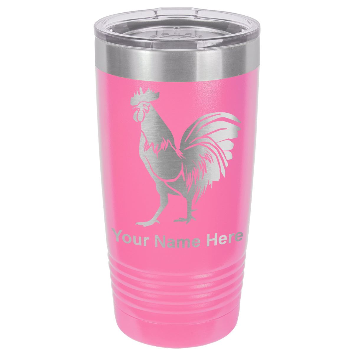 20oz Vacuum Insulated Tumbler Mug, Rooster, Personalized Engraving Included