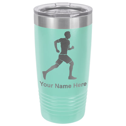 20oz Vacuum Insulated Tumbler Mug, Running Man, Personalized Engraving Included