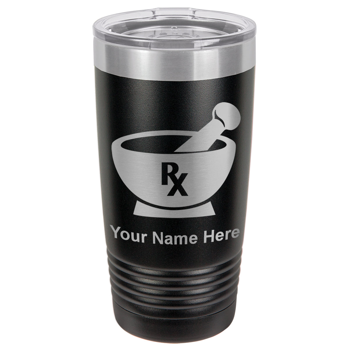 20oz Vacuum Insulated Tumbler Mug, Rx Pharmacy Symbol, Personalized Engraving Included