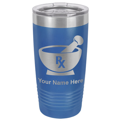 20oz Vacuum Insulated Tumbler Mug, Rx Pharmacy Symbol, Personalized Engraving Included