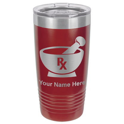 20oz Vacuum Insulated Tumbler Mug, Rx Pharmacy Symbol, Personalized Engraving Included