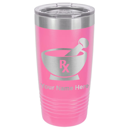 20oz Vacuum Insulated Tumbler Mug, Rx Pharmacy Symbol, Personalized Engraving Included