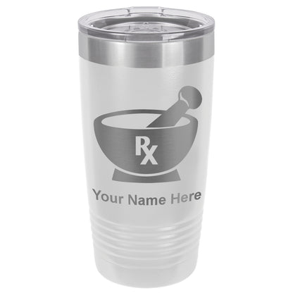 20oz Vacuum Insulated Tumbler Mug, Rx Pharmacy Symbol, Personalized Engraving Included