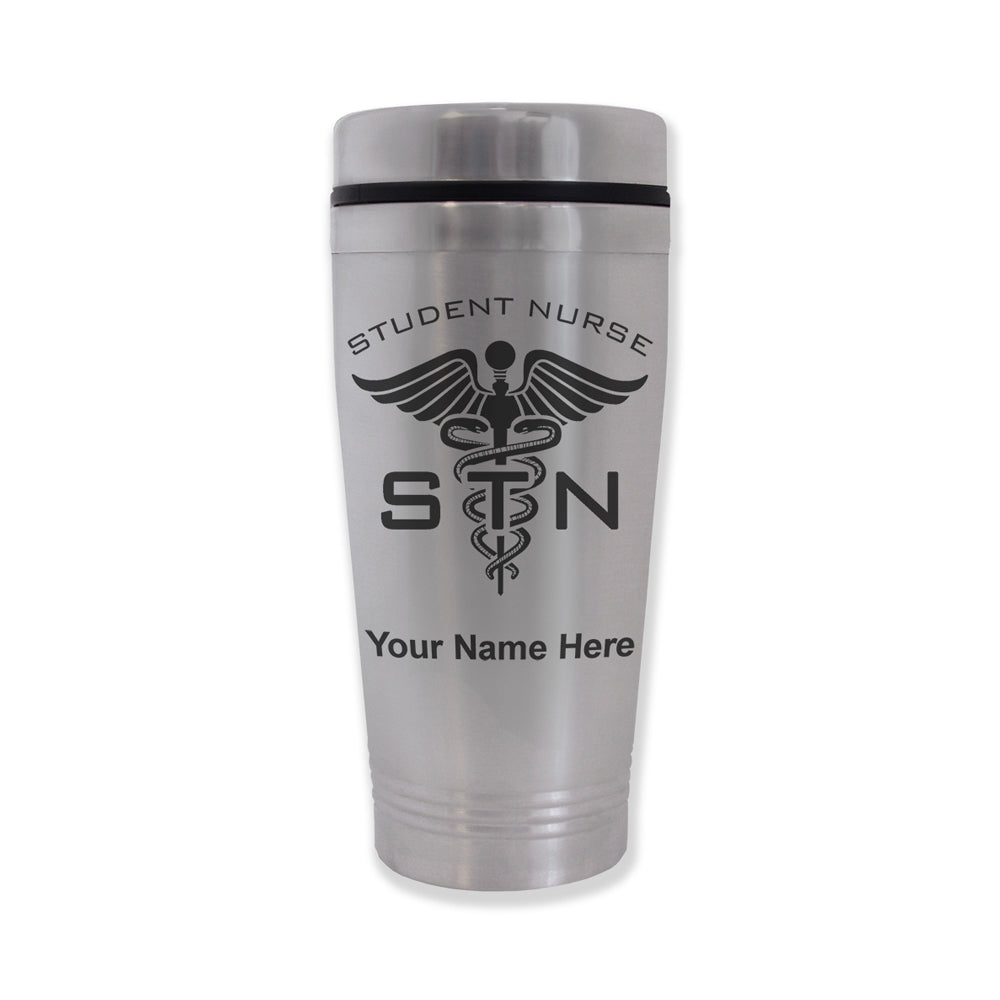 Commuter Travel Mug, STN Student Nurse, Personalized Engraving Included