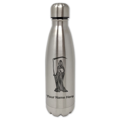 LaserGram Single Wall Water Bottle, Santa Muerte, Personalized Engraving Included