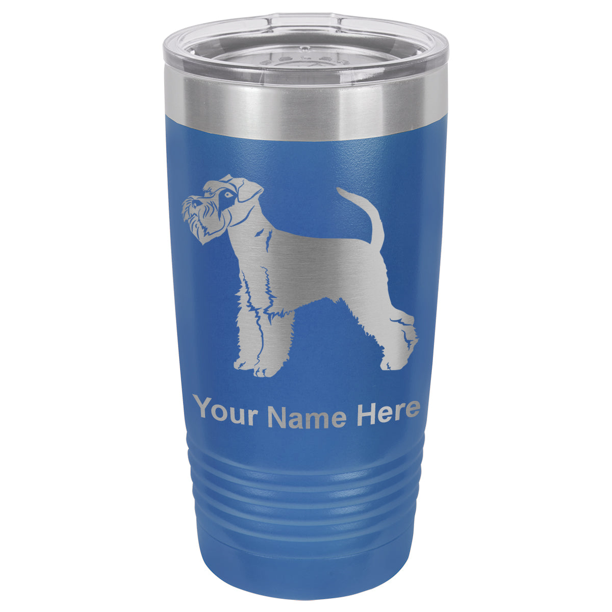 20oz Vacuum Insulated Tumbler Mug, Schnauzer Dog, Personalized Engraving Included