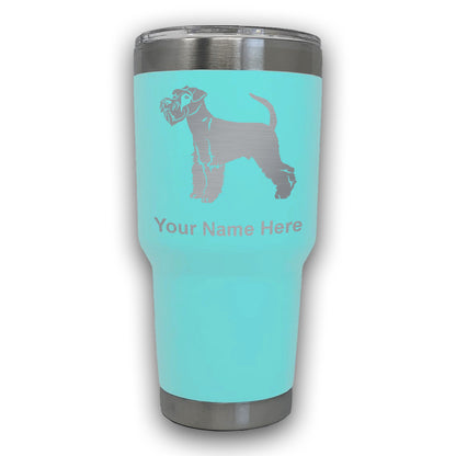 LaserGram 30oz Tumbler Mug, Schnauzer Dog, Personalized Engraving Included