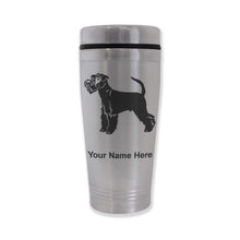 Load image into Gallery viewer, Commuter Travel Mug, Schnauzer Dog, Personalized Engraving Included
