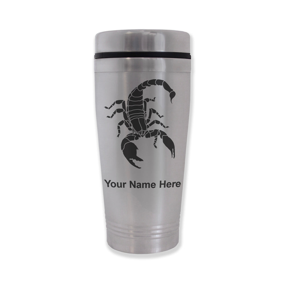 Commuter Travel Mug, Scorpion, Personalized Engraving Included