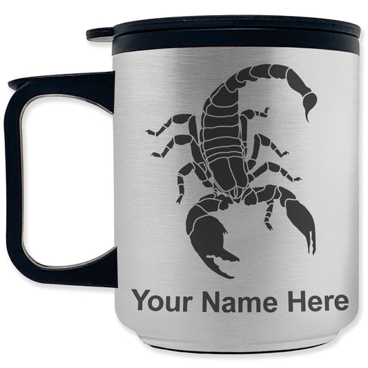 Coffee Travel Mug, Scorpion, Personalized Engraving Included