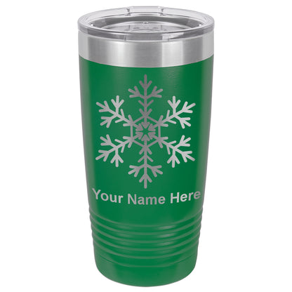 20oz Vacuum Insulated Tumbler Mug, Snowflake, Personalized Engraving Included