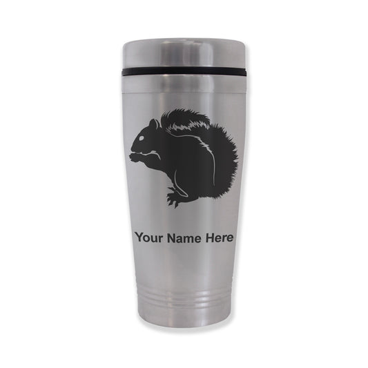 Commuter Travel Mug, Squirrel, Personalized Engraving Included