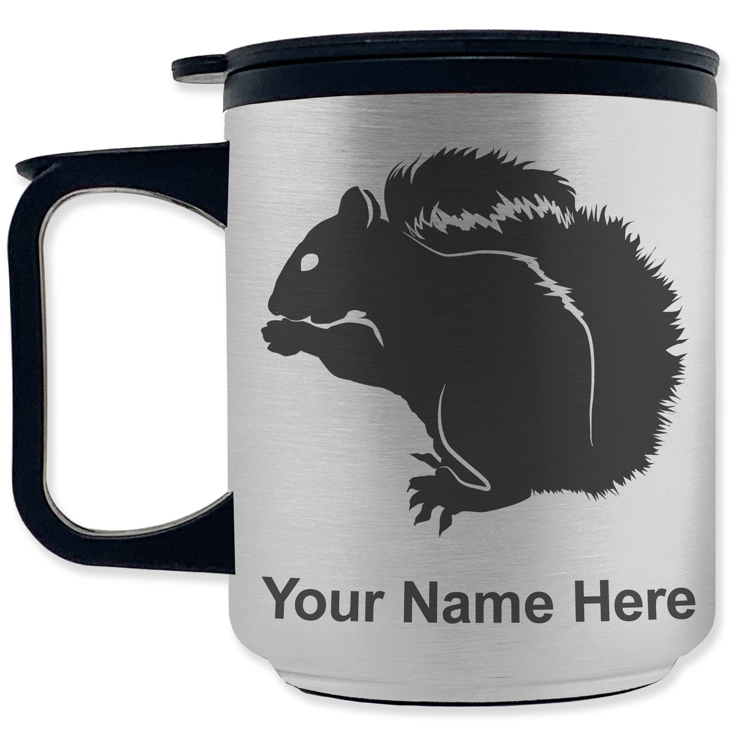 Coffee Travel Mug, Squirrel, Personalized Engraving Included