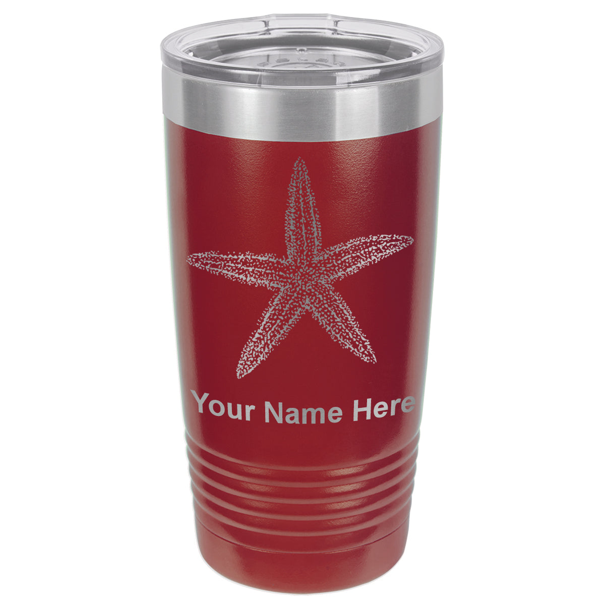 20oz Vacuum Insulated Tumbler Mug, Starfish, Personalized Engraving Included