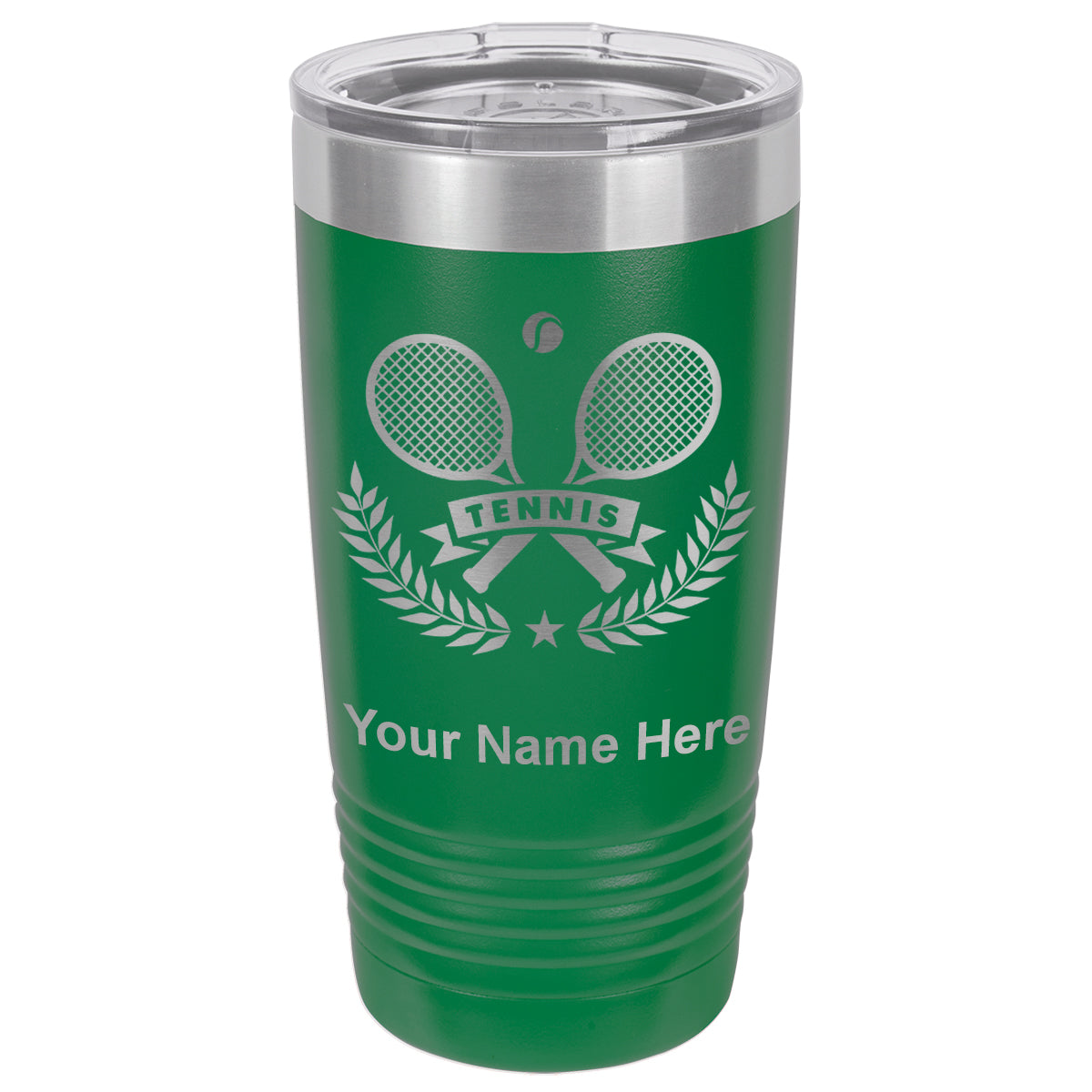 20oz Vacuum Insulated Tumbler Mug, Tennis Rackets, Personalized Engraving Included
