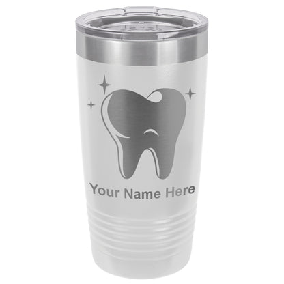 20oz Vacuum Insulated Tumbler Mug, Tooth, Personalized Engraving Included