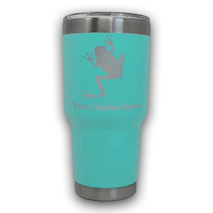 LaserGram 30oz Tumbler Mug, Tree Frog, Personalized Engraving Included