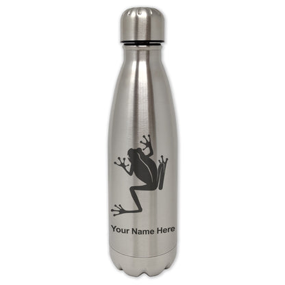 LaserGram Single Wall Water Bottle, Tree Frog, Personalized Engraving Included