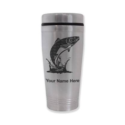 Commuter Travel Mug, Trout Fish, Personalized Engraving Included