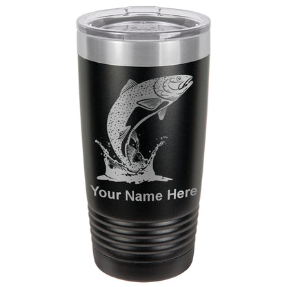 20oz Vacuum Insulated Tumbler Mug, Trout Fish, Personalized Engraving Included