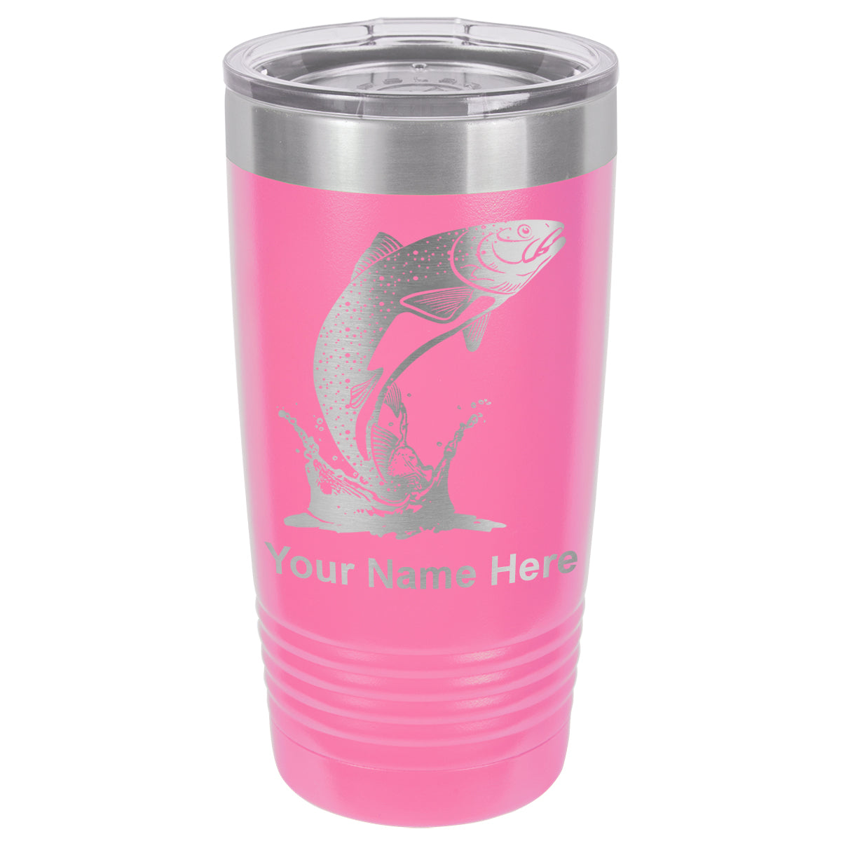 20oz Vacuum Insulated Tumbler Mug, Trout Fish, Personalized Engraving Included