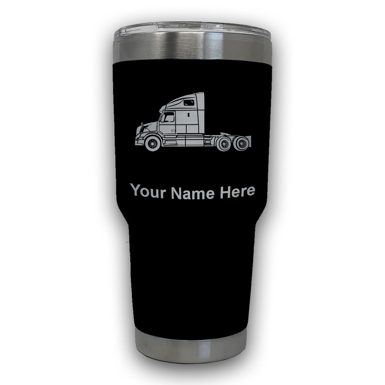 LaserGram 30oz Tumbler Mug, Truck Cab, Personalized Engraving Included