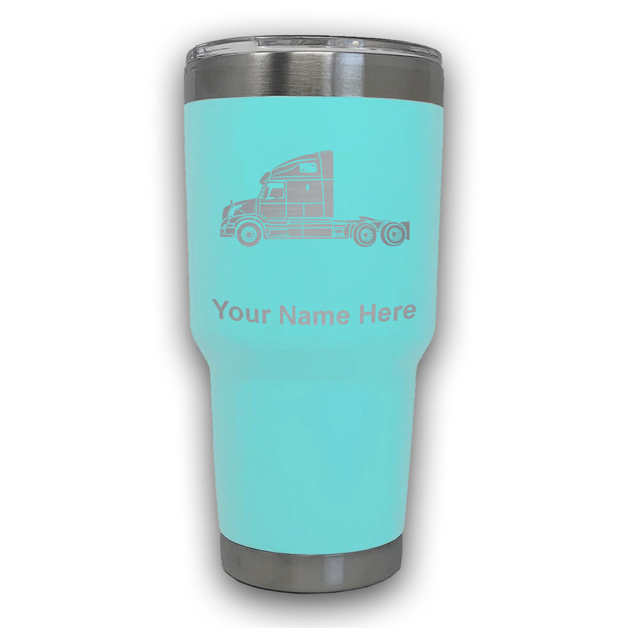 LaserGram 30oz Tumbler Mug, Truck Cab, Personalized Engraving Included