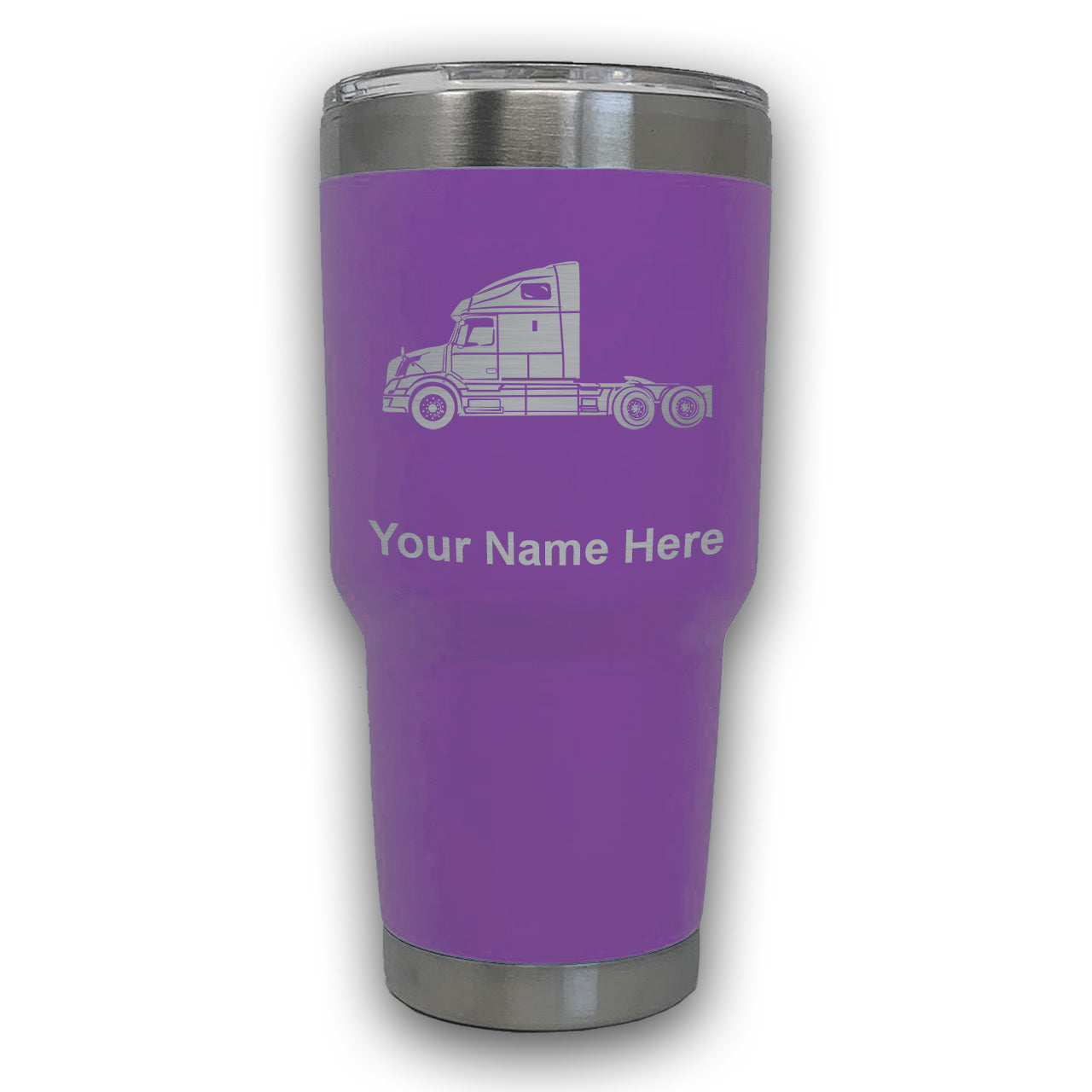 LaserGram 30oz Tumbler Mug, Truck Cab, Personalized Engraving Included