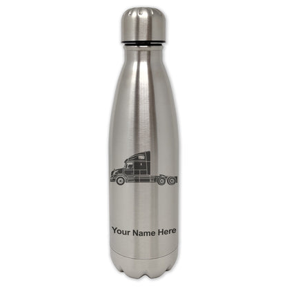 LaserGram Single Wall Water Bottle, Truck Cab, Personalized Engraving Included