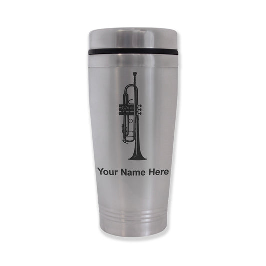 Commuter Travel Mug, Trumpet, Personalized Engraving Included